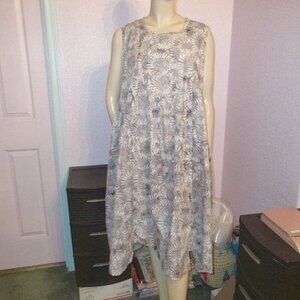 Dress To Kill Jane Mohr Midi Dress Pockets Sunflowers Sleeveless Lagenlook L XL